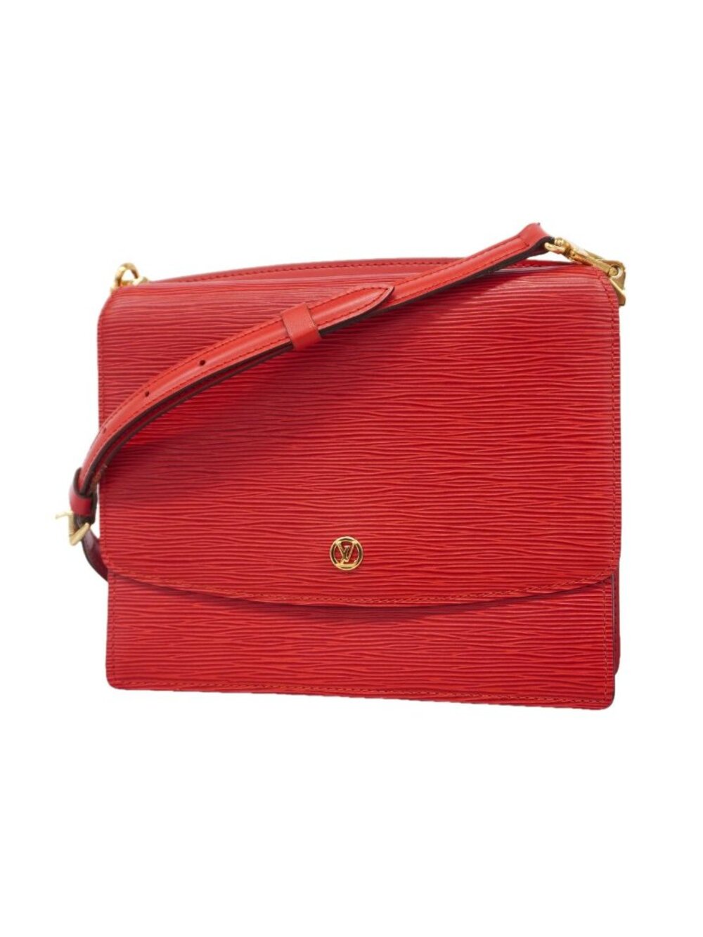 Louis Vuitton Shoulder Bag Epi Grenelle Castilian Red